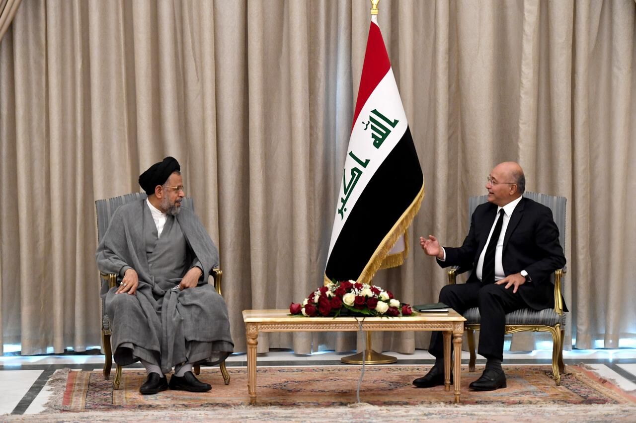 وزیر اطلاعات ایران با رئیس جمهور عراق دیدار کرد