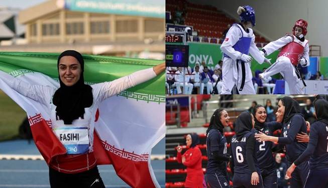 افتخارآفرینی زنان محجبه ایران در بازی‌های اسلامی/ از رکوردشکنی دختر باد تا شکستن طلسم 56 ساله والیبال
