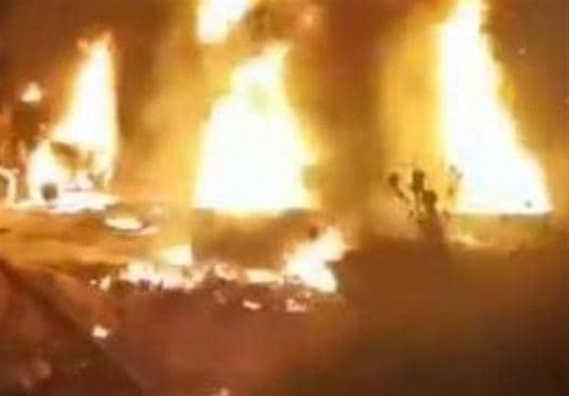 آتش‌سوزي مخازن سوخت در جنوب لبنان