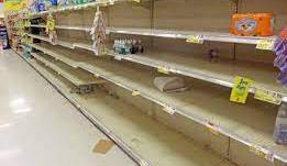قفسه‌ های خالی سوپرمارکت‌های آمریکا