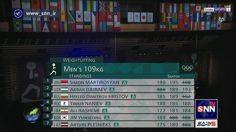 علی هاشمی در یک ضرب پنجم شد؛ رکورد المپیک شکست